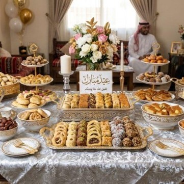 نصائح عملية لترتيب طاولة طعام عيد الفطر السعيد للضيوف