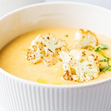 شوربة بالزهرة المشوية