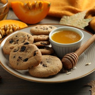 كوكيز القرع العسلي مع رقائق الشوكولاتة