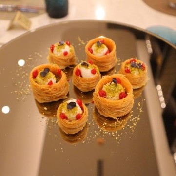 تارت الكنافة باللبنة