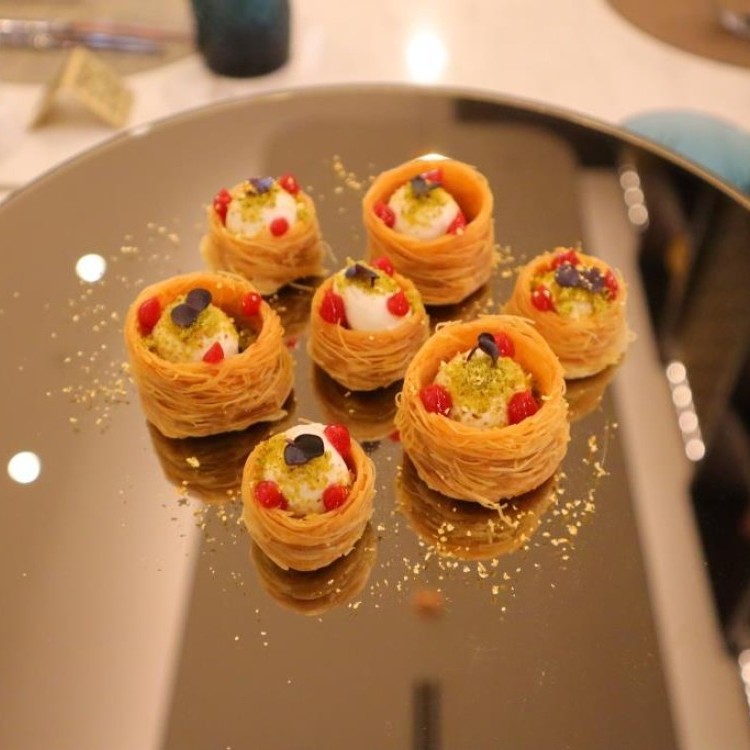 تارت الكنافة باللبنة