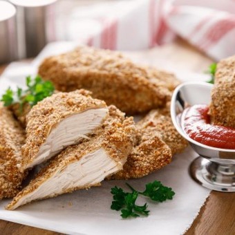 صدور الدجاج البانيه بالشوفان للدايت