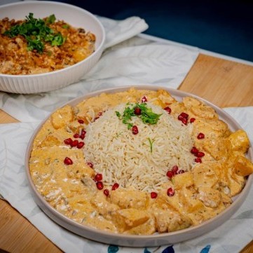 دجاج بانيه بالصلصة البيضاء بالفيديو