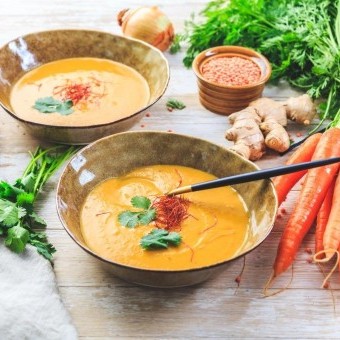 شوربة الجزر للنباتيين