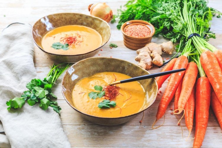 شوربة الجزر للنباتيين