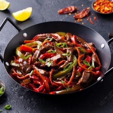 بفتيك اللحمة بالخضار