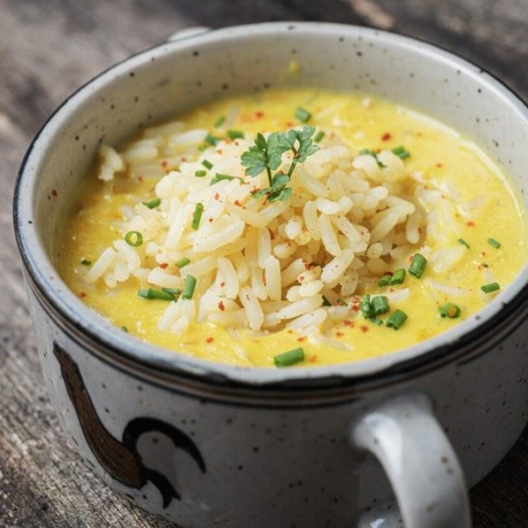 شوربة الأرز والخضار الكريمية