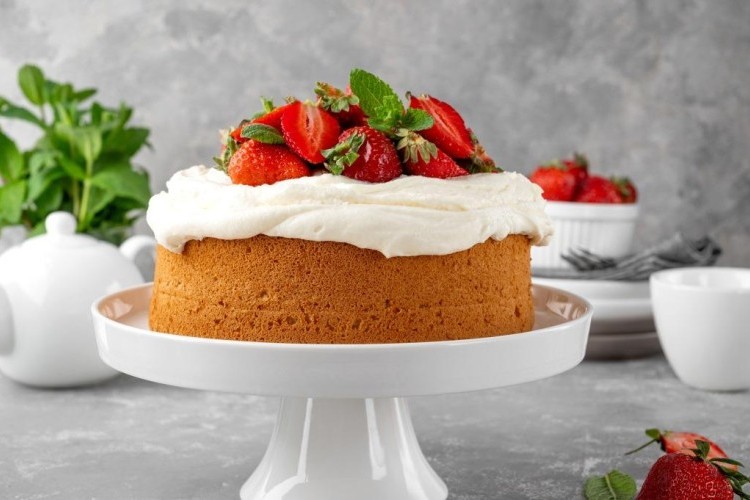 كيكة الفانيليا بالخلاط السريعة