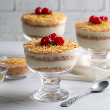 كاسات الكنافة بالكريمة الباردة