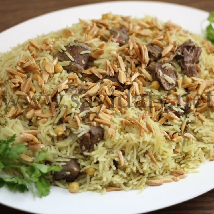 طريقة عمل الأرز باللحم والحمص على الطريقة السعودية خطوة بخطوة