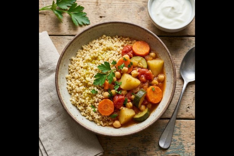 يخنة الخضار مع البرغل