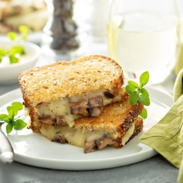 ساندويش توست بجبن الموزاريلا والفطر