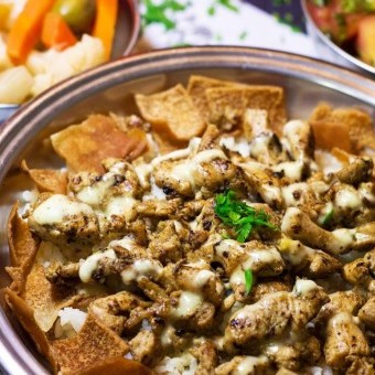 فتة الشاورما بالأرز