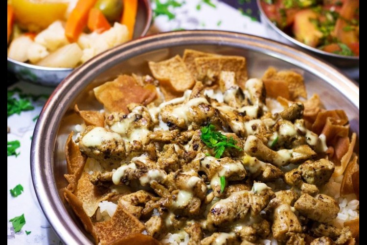 فتة الشاورما بالأرز