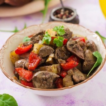 حمسة الكبدة بالفليفلة