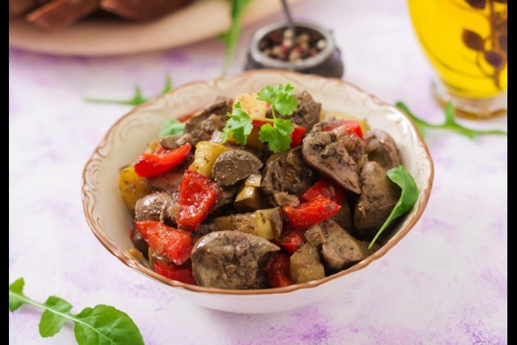 حمسة الكبدة بالفليفلة