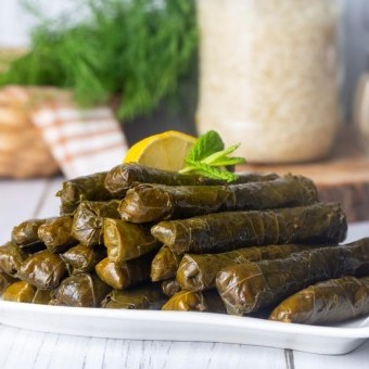 محشي ورق الدوالي باللحمة