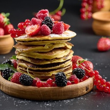 البان كيك القطني للفطور