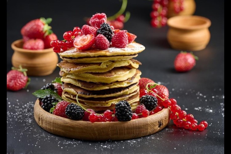 البان كيك القطني للفطور