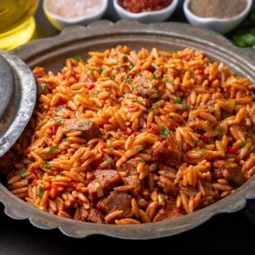 طاجن لسان عصفور باللحم