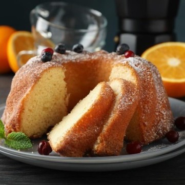 كيك البرتقال بالعصير الطازج