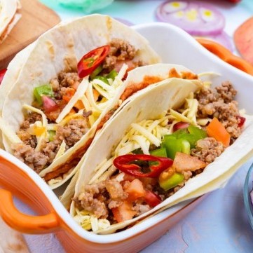 ساندويش تاكو لحم مكسيكي