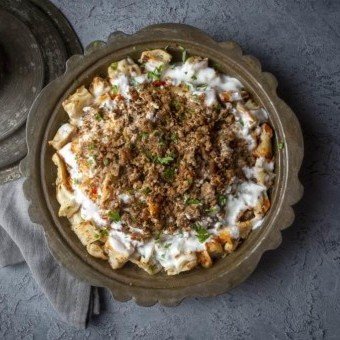 فتة الحمص باللحم للفطور