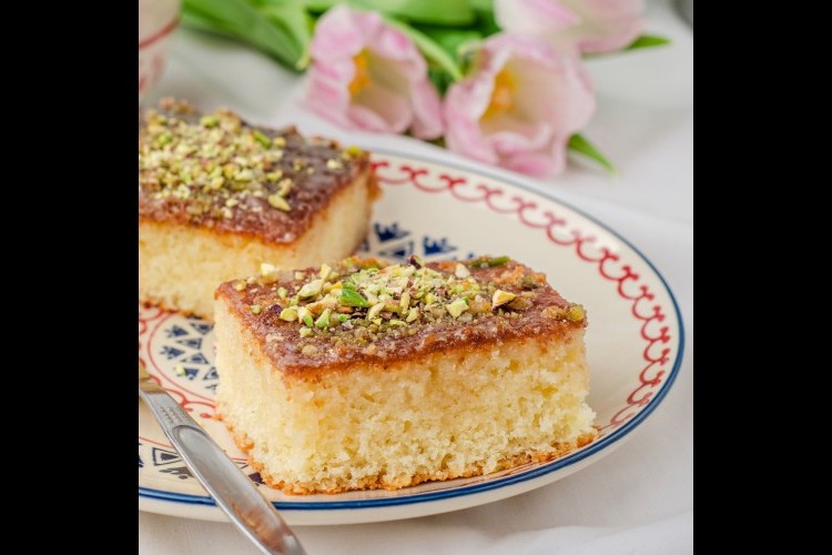 كيك بسبوسة بالليمون