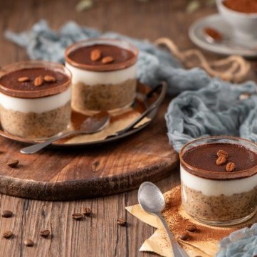 بودينج الشيا بطعم التيراميسو