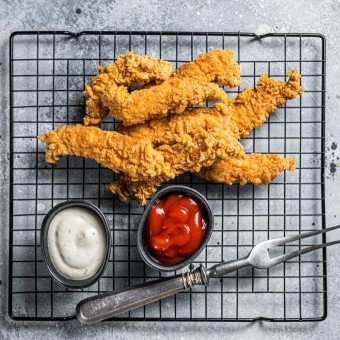 ستربس الدجاج في البيت