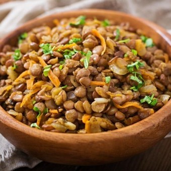 عدس مطبوخ بطريقة صحية