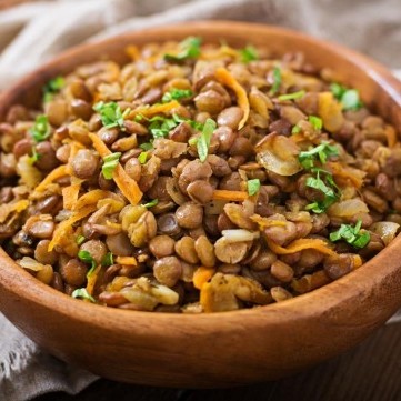 عدس مطبوخ بطريقة صحية