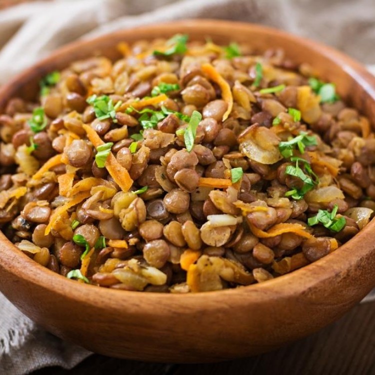 عدس مطبوخ بطريقة صحية