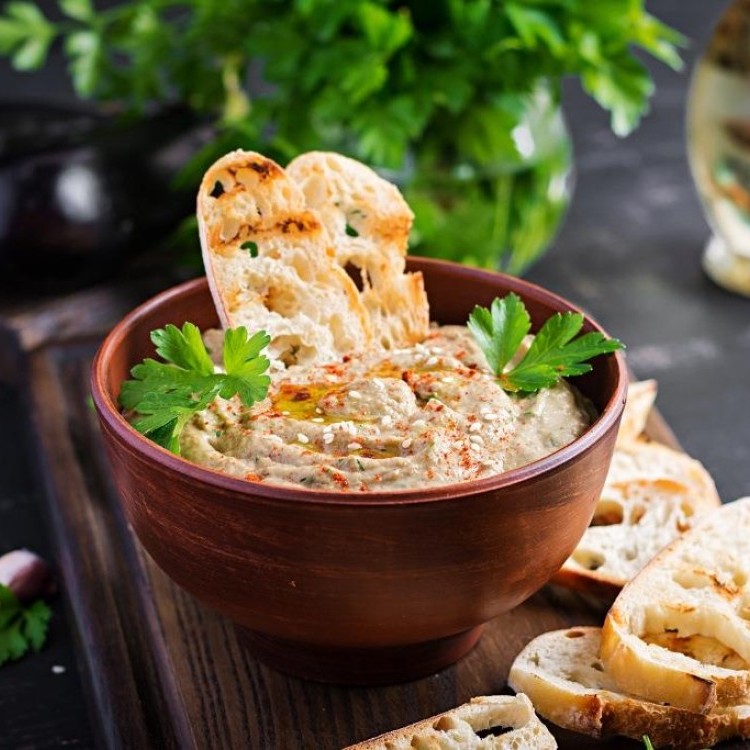 سلطة باذنجان مشوي