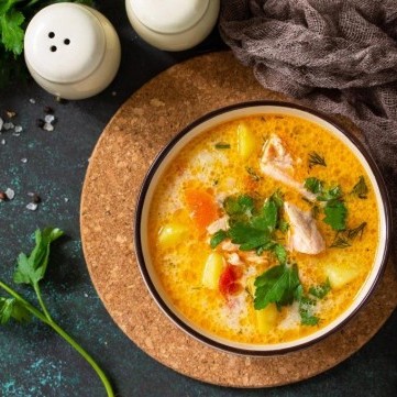 شوربة دجاج على الطريقة التركية