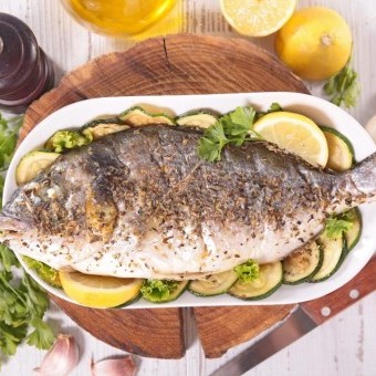 سمك الهامور بالفرن