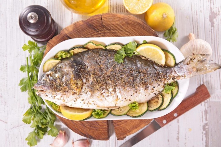 سمك الهامور بالفرن