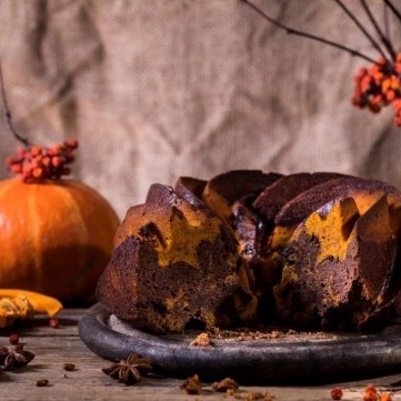 كيك القرع بالشوكولاتة