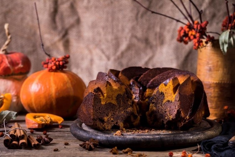 كيك القرع بالشوكولاتة