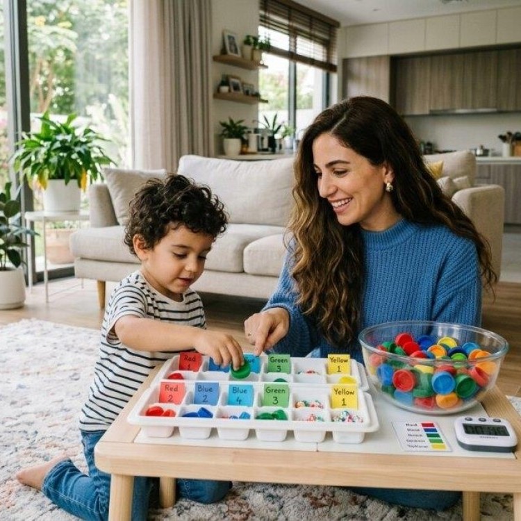 قالب الثلج القديم يتحول إلى لعبة فرز الألوان