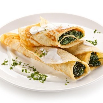كريب السبانخ والجبن