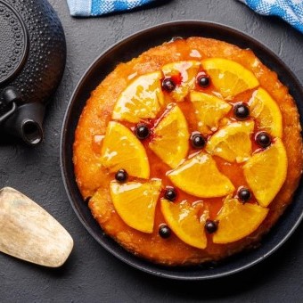 كيكة البرتقال بالصوص الخاص