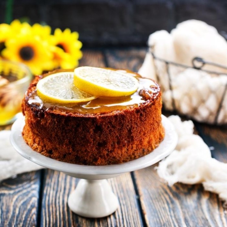 كيكة الزعفران والليمون