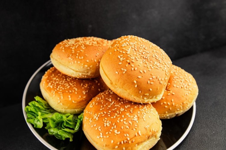 خبز برغر هش بدون بيض أو حليب