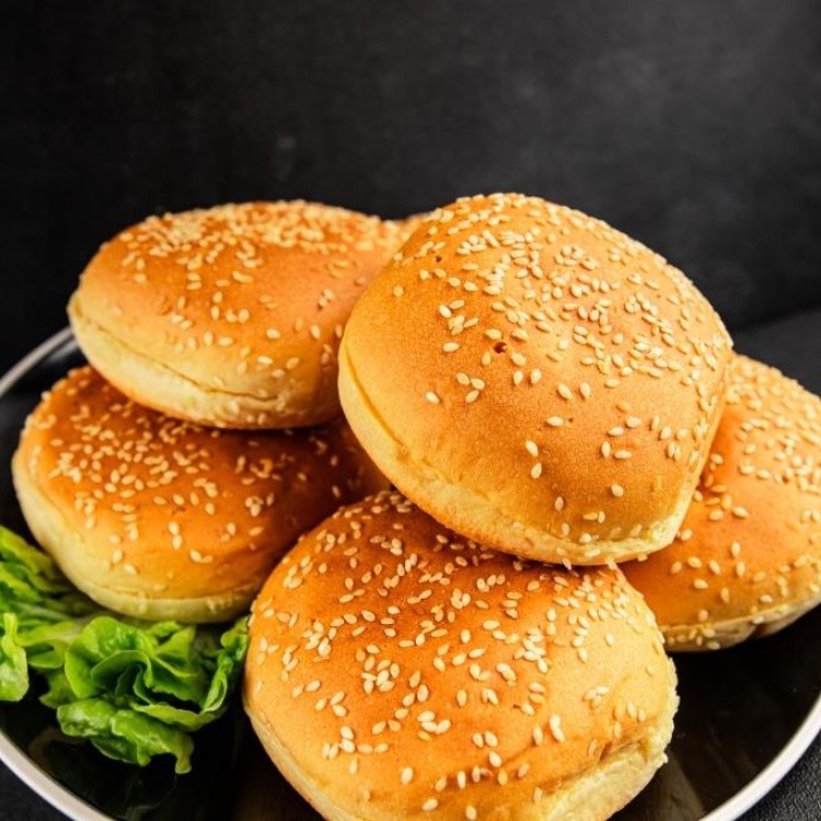 خبز برغر هش بدون بيض أو حليب