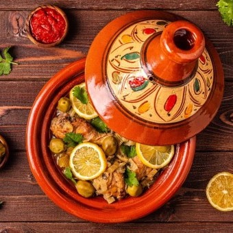 طاجن دجاج بالزيتون