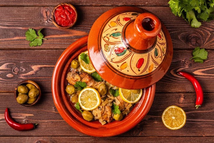 طاجن دجاج بالزيتون