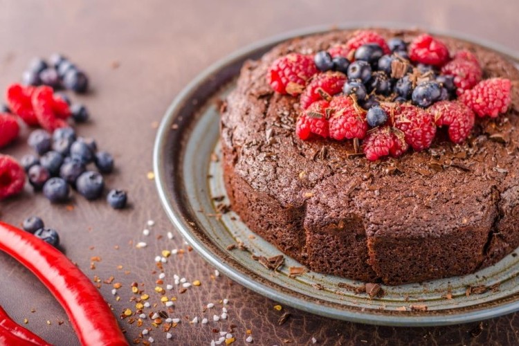 كيك الزبادي بالكاكاو