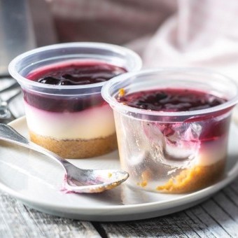 كاسات التشيز كيك البارد بدون فرن