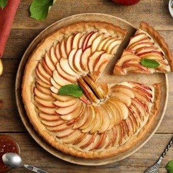 فطيرة التفاح بالشوفان